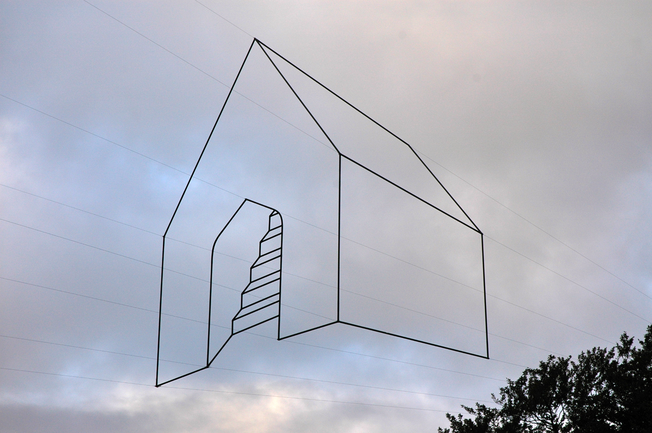 Escultura aérea em Christchurch - Joaquim Nery Escultura aérea em Christchurch