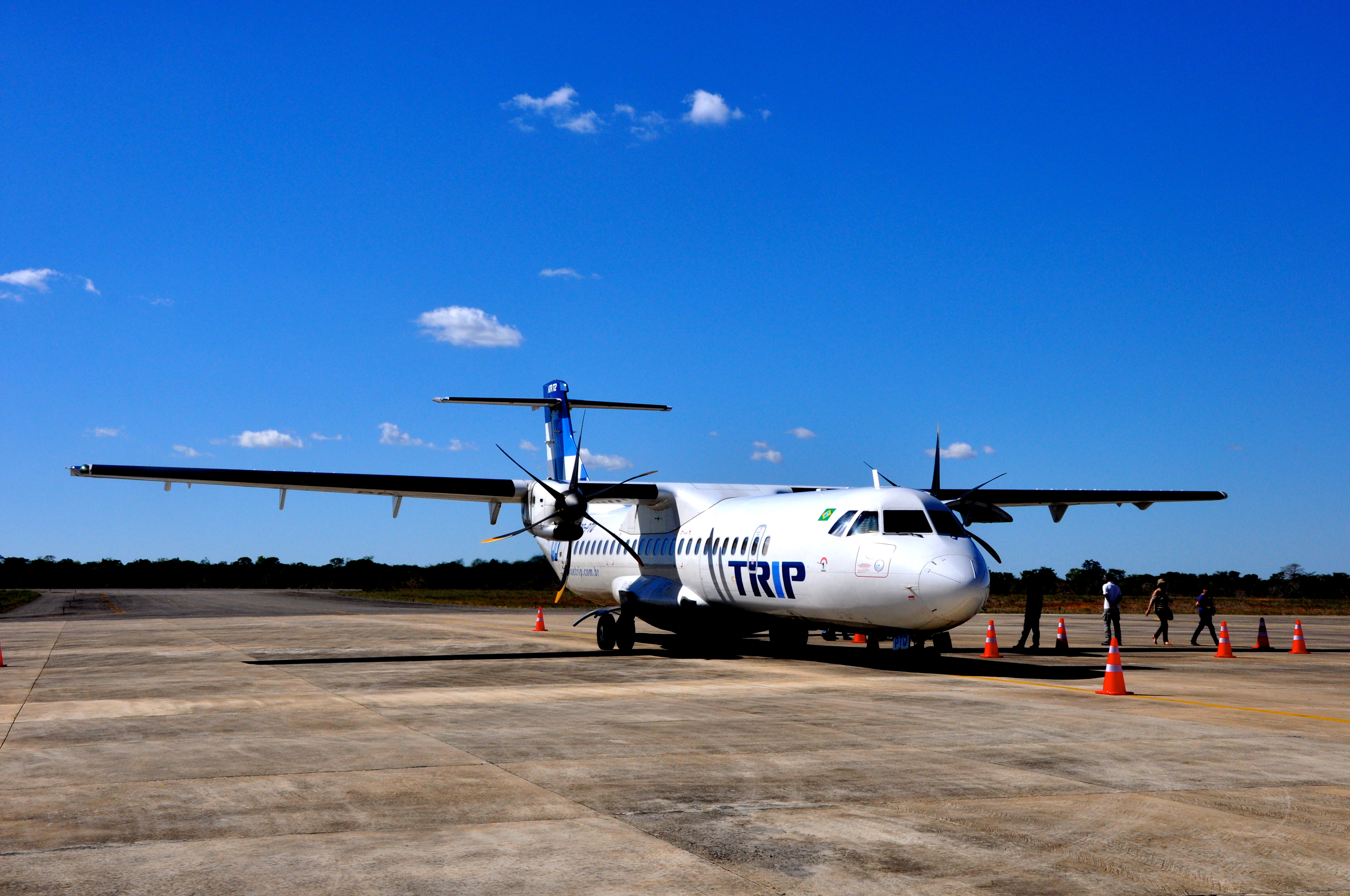 Avião da Trip chegando a Lençóis. - Joaquim Nery Avião da Trip chegando a Lençóis.