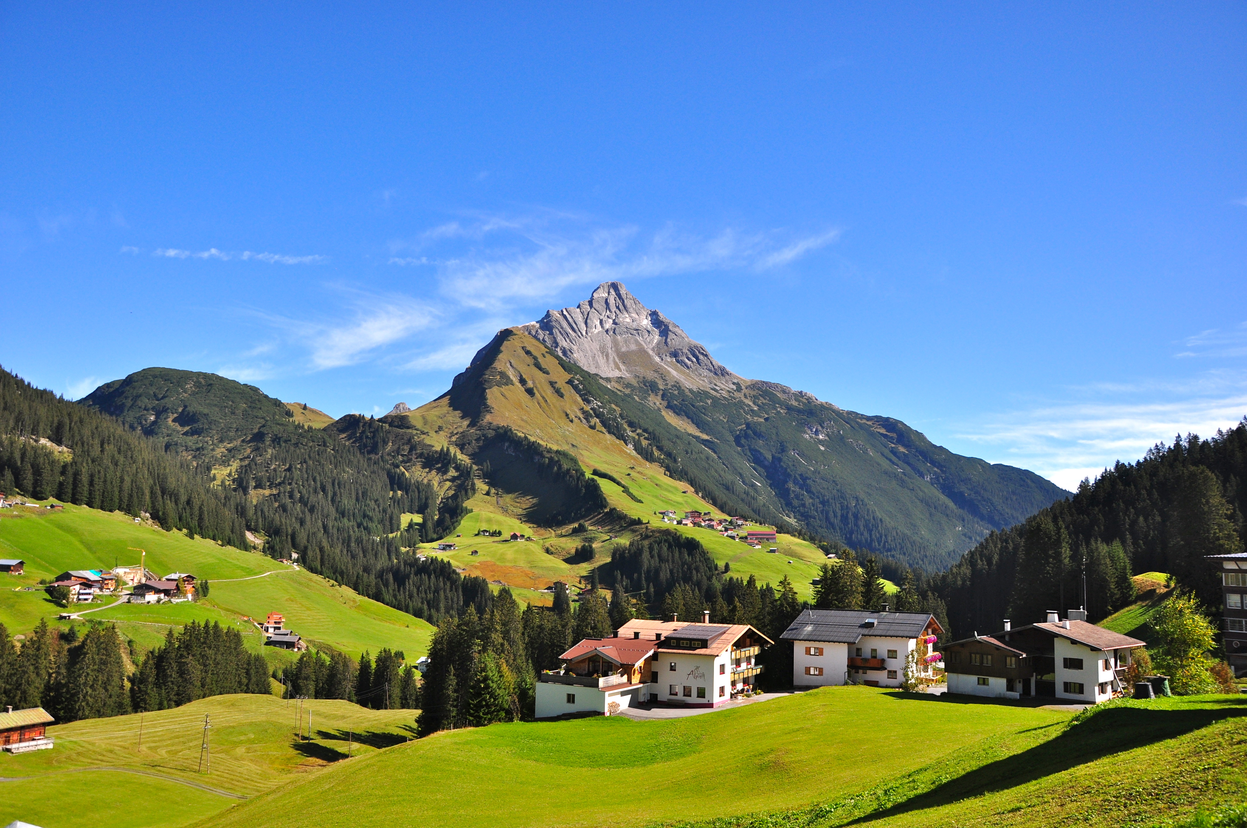 A cordilheira dos Alpes Austríacos
