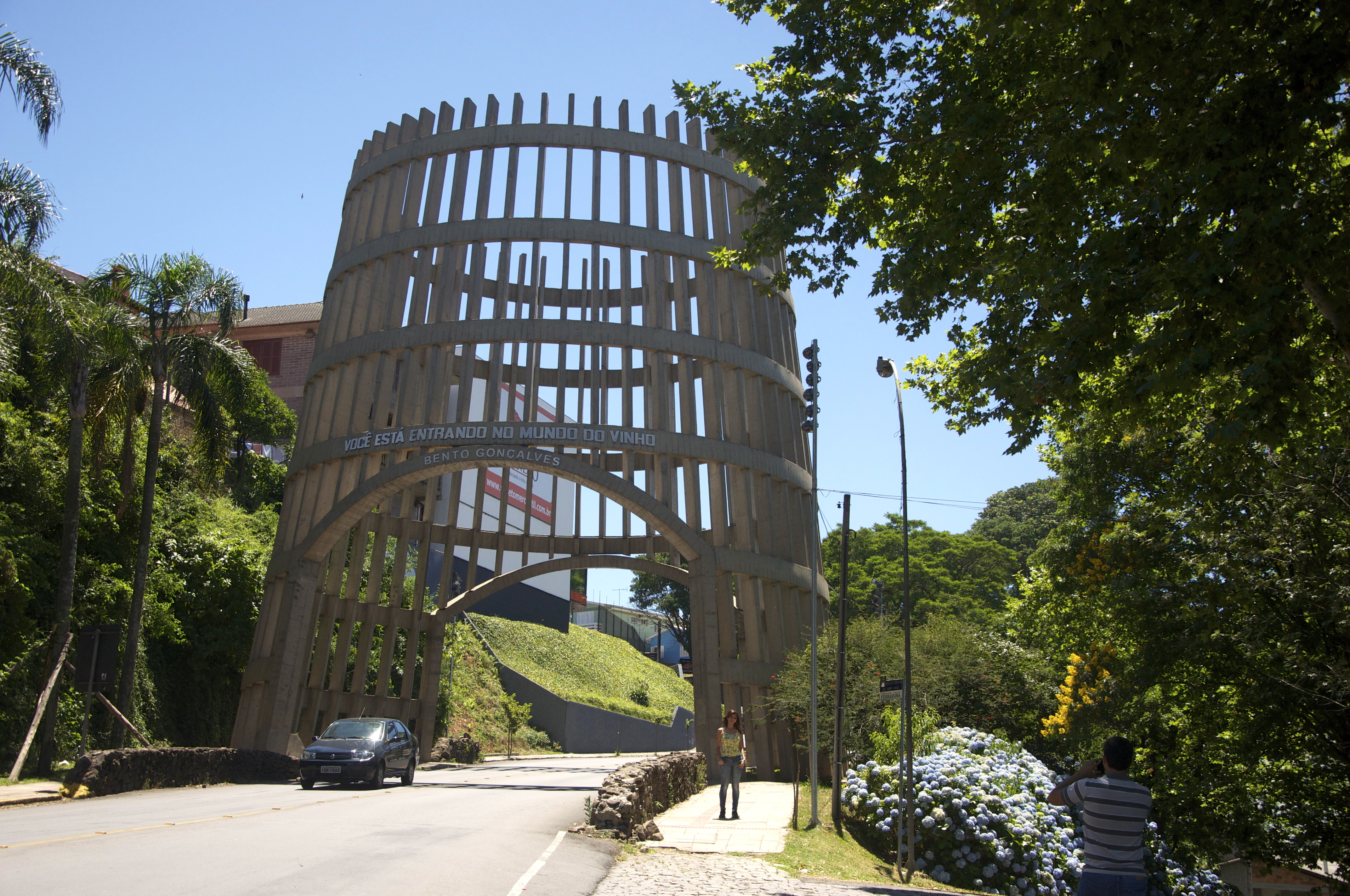 Pórtico de entrada em Bento Gonçalves.