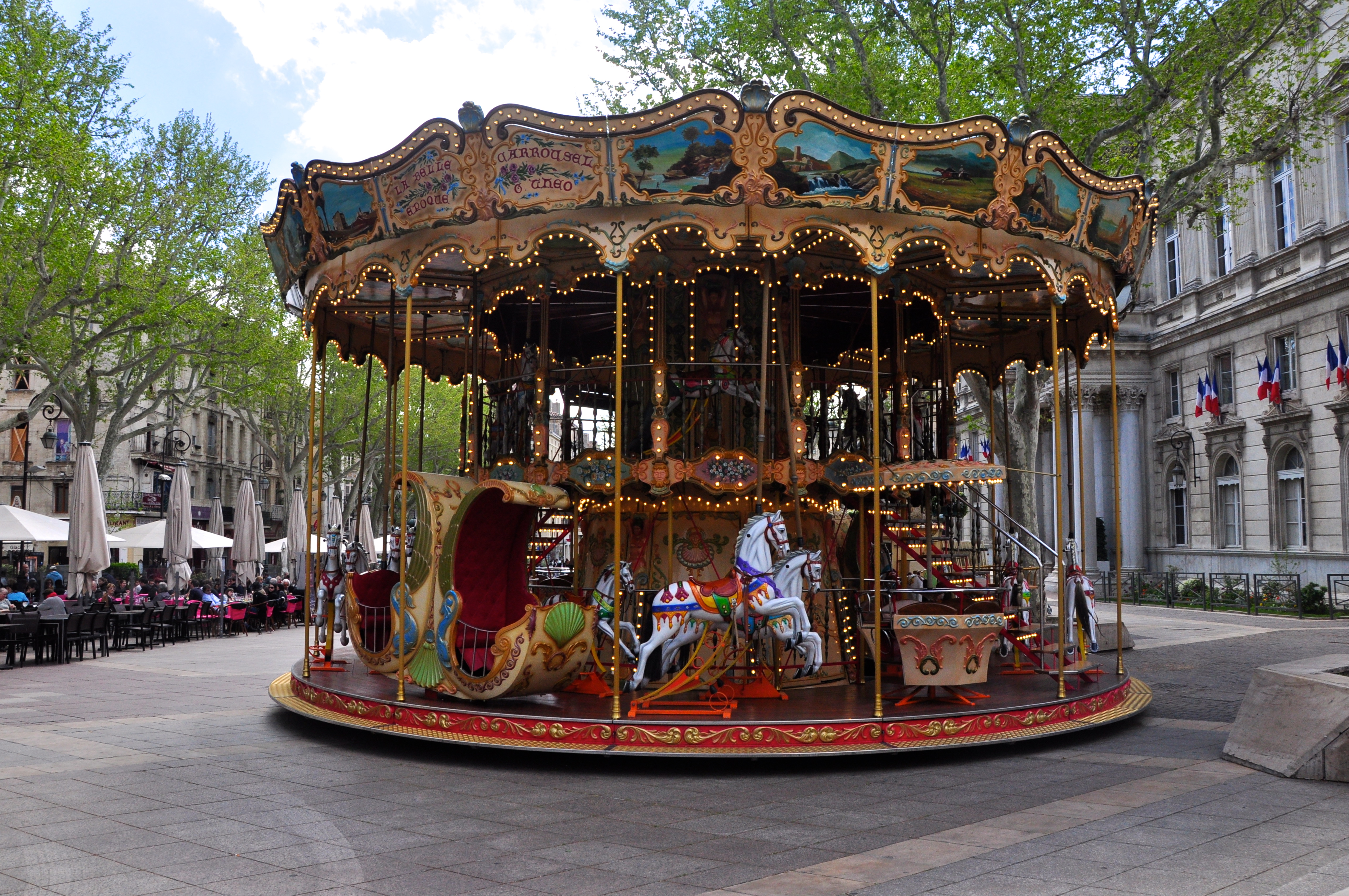 A Praça do Relógio e o Carrossel de 1900.