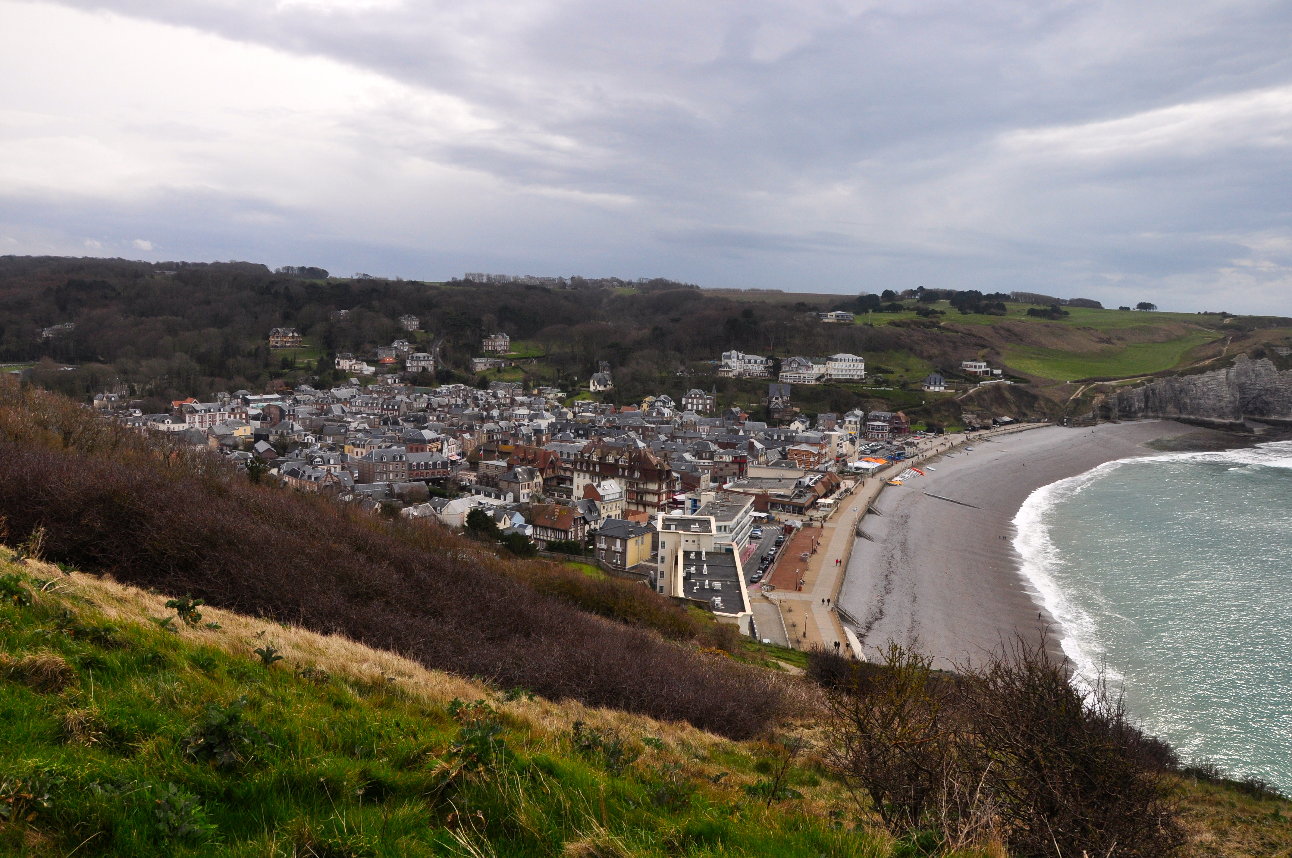 A cidade de Etretat.