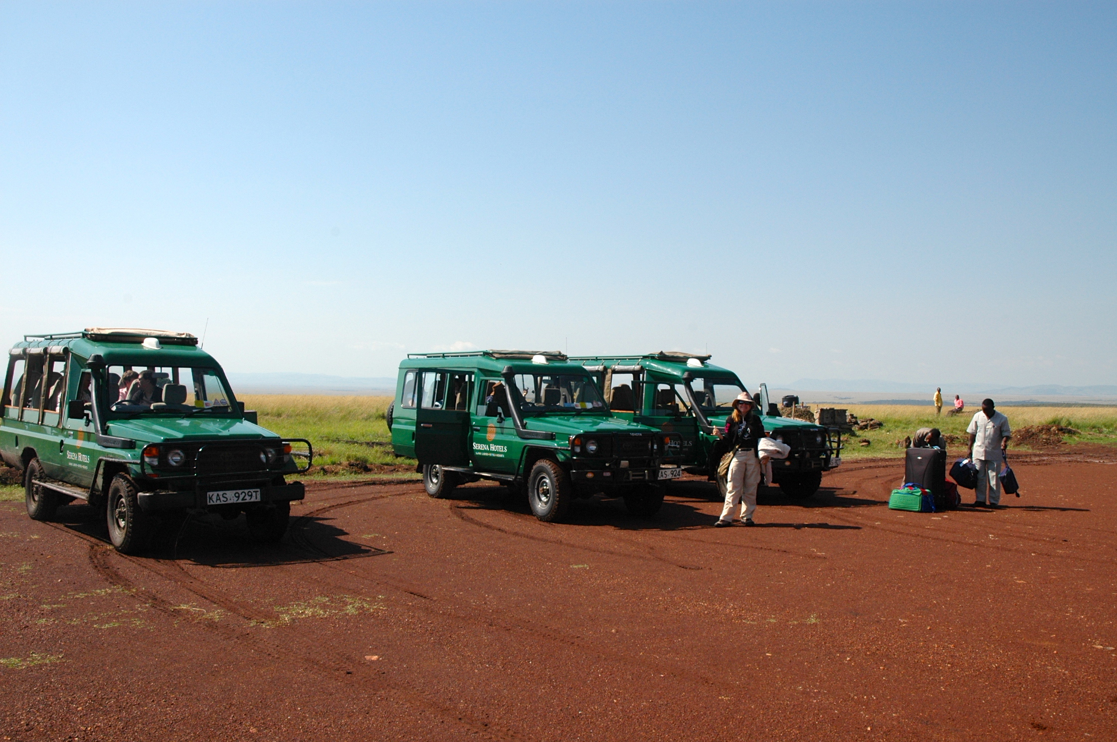 O campo de pouso da Reserva Masai Mara.