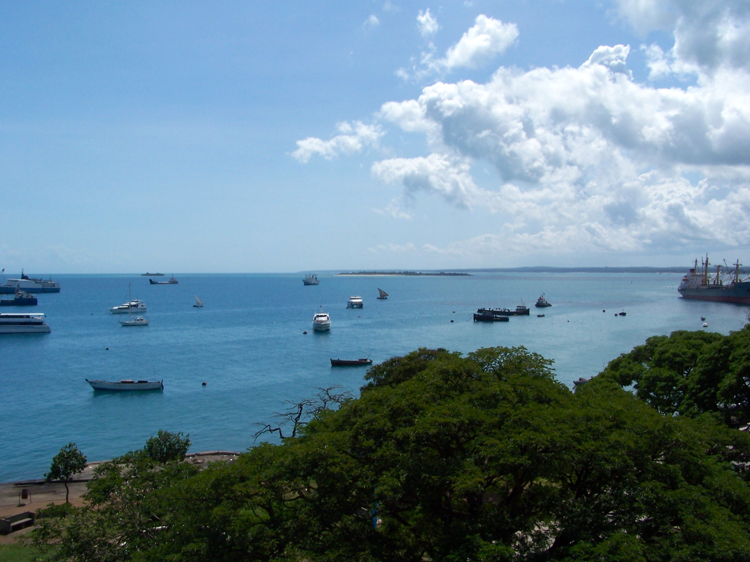 O mar de Zanzibar.