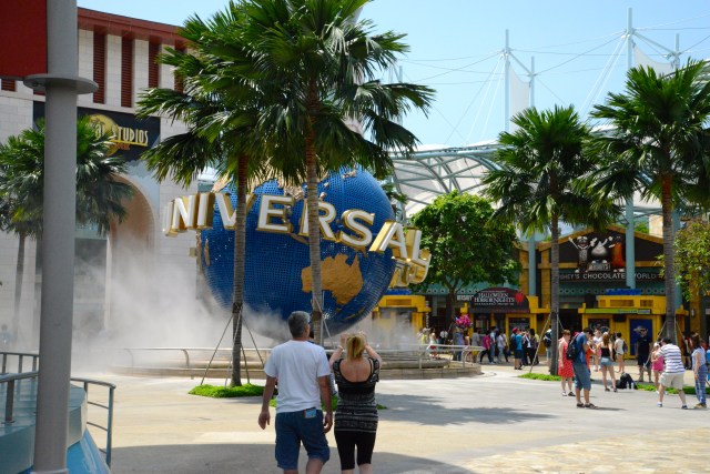 A entrada do Parque da Universal em Sentosa.