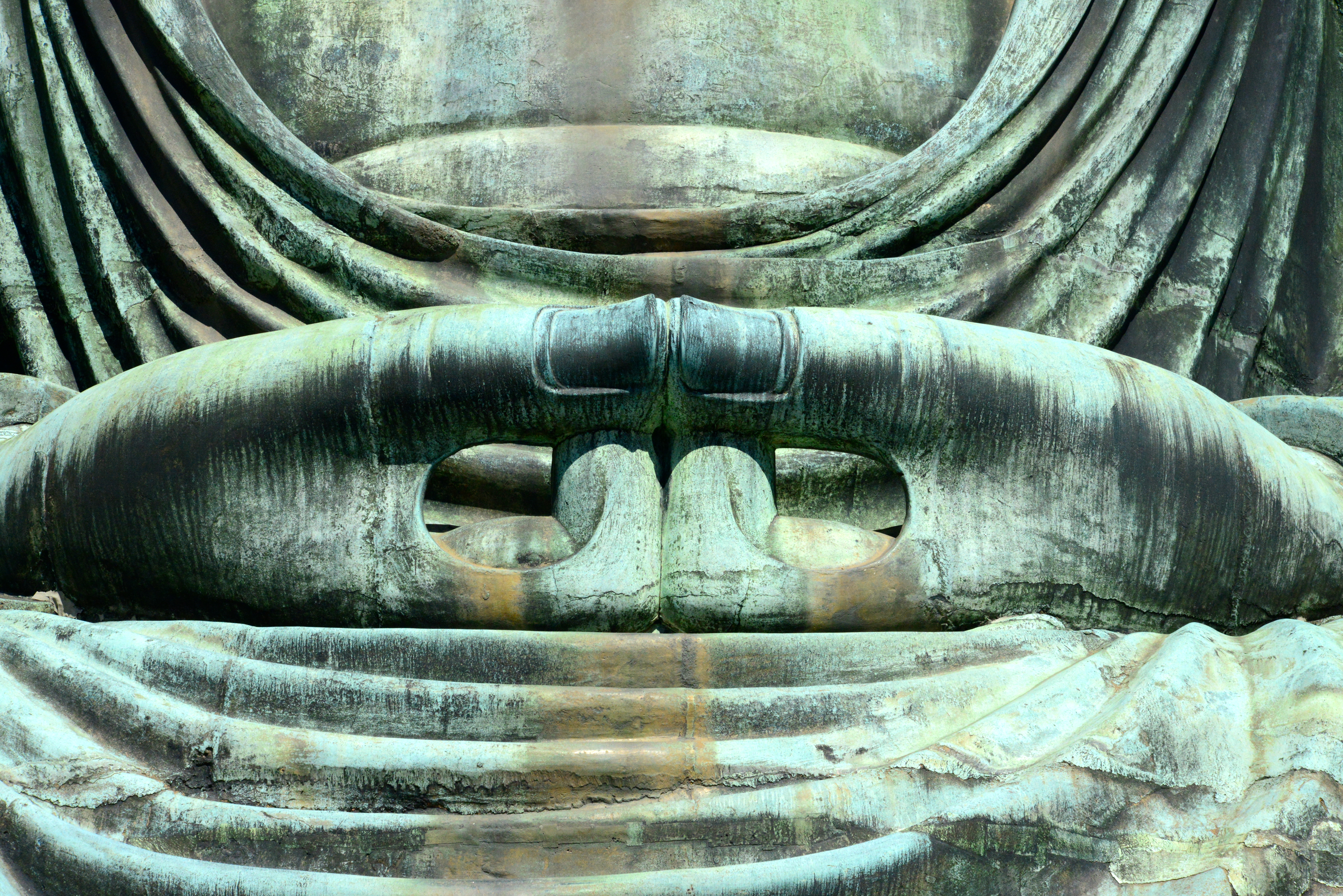 As mãos do Buda formando o Dhyani Mudra