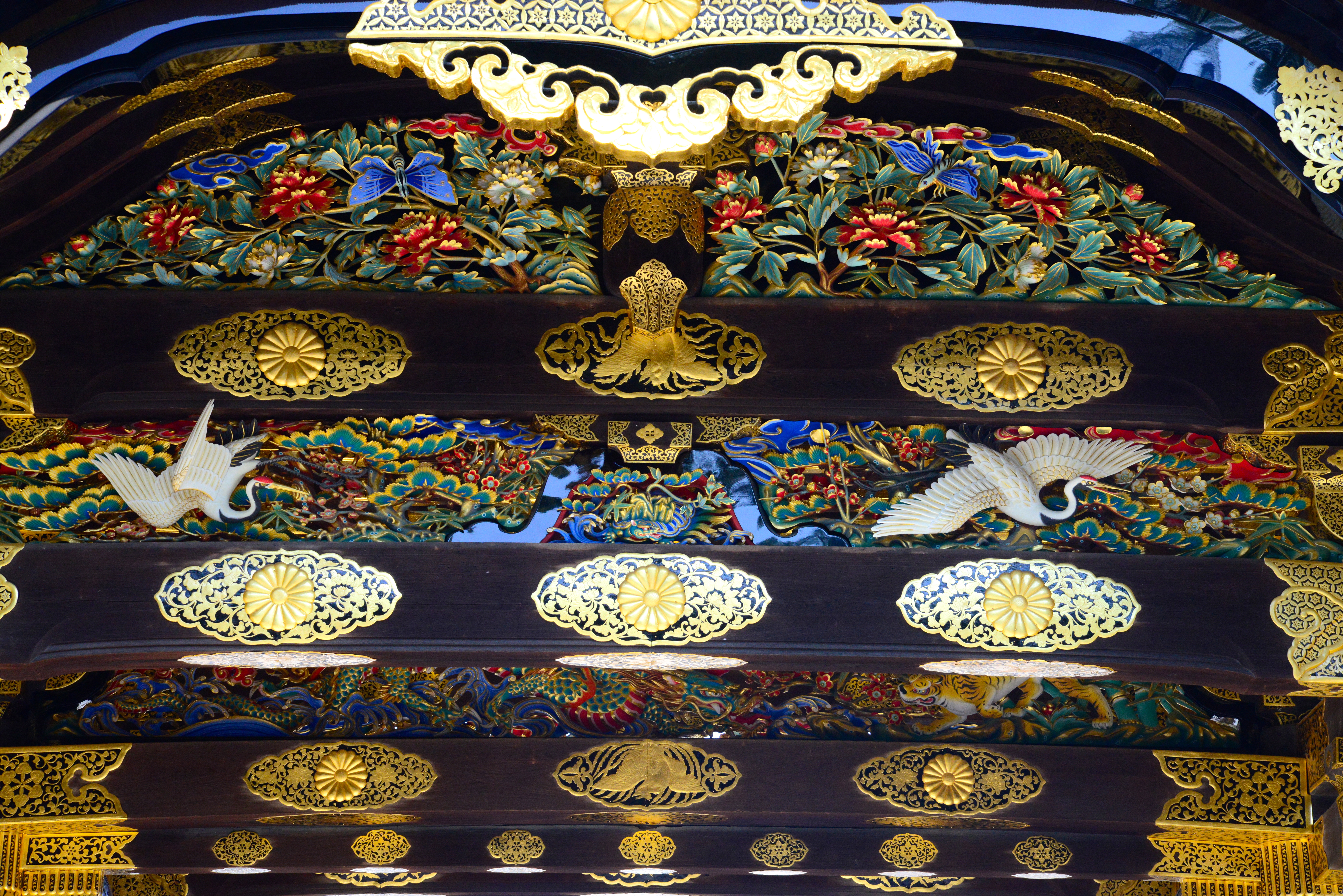 Detalhes da decoração do Castelo Nijo.