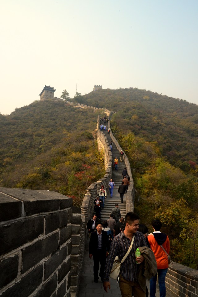 A Grande Muralha da China.