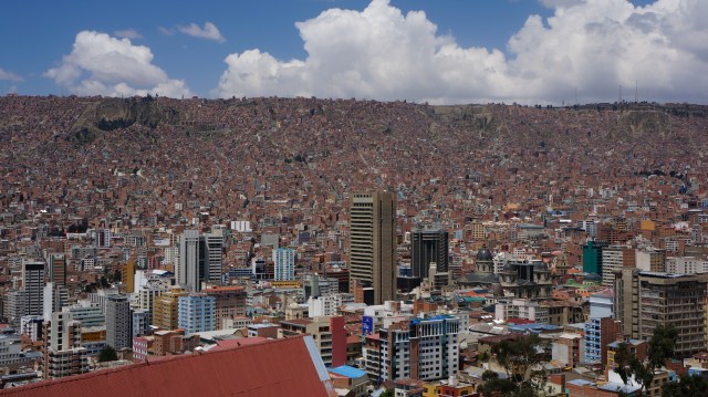 Vista de La Paz do mirante Kili Kili