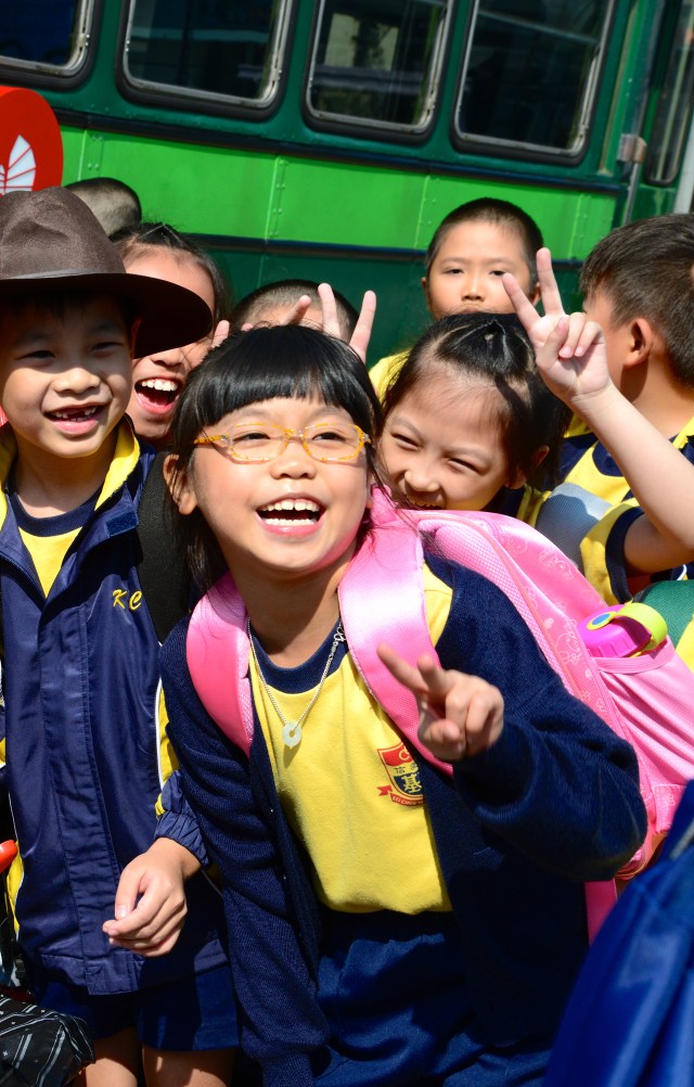 Jovens chineses de Hong Kong.