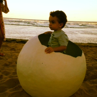 A ciançada se diverte no Projeto Tamar.