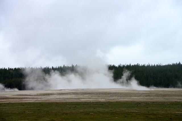 A atividade geotermal está presente em toda a área do Parque.