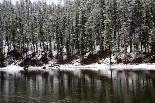 A paisagem no Yellowstone mudou muito em dois dias.