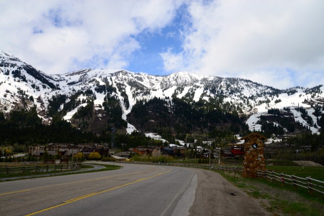 Chegando à Teton Village.