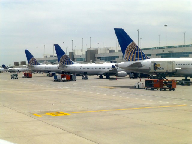 O Aeroporto de Denver.
