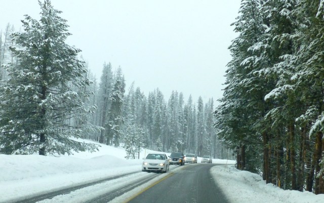 Saindo do Yellowstone.