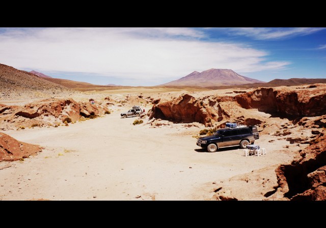Almoço ao ar livre.