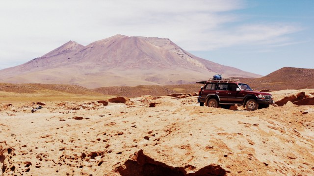 Vista do vulcão Ollague.