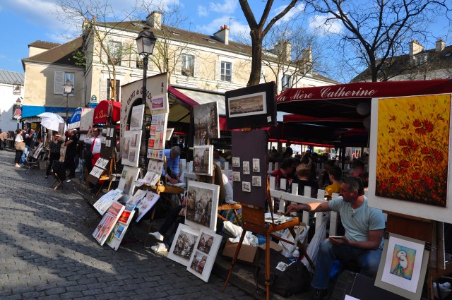 A praça principal de Montmartre.