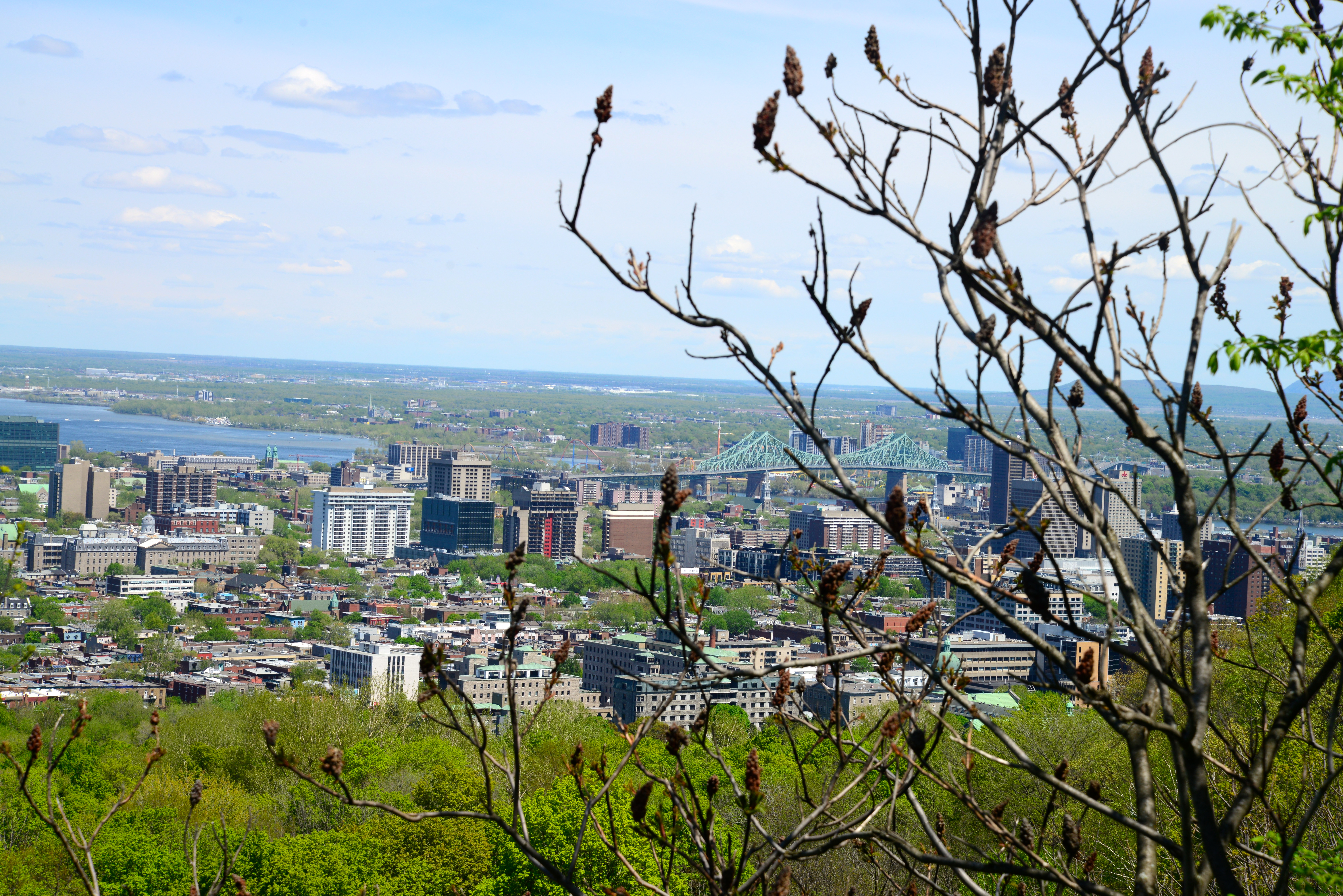 A cidade de Montreal vista a partir do Mont-Royal.
