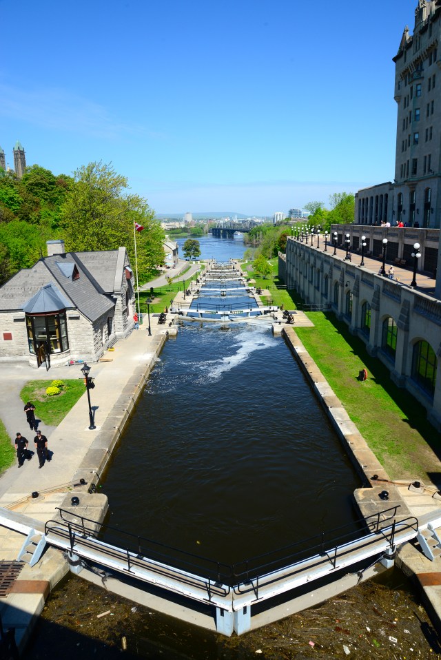 As eclusas do Canal Rideau.