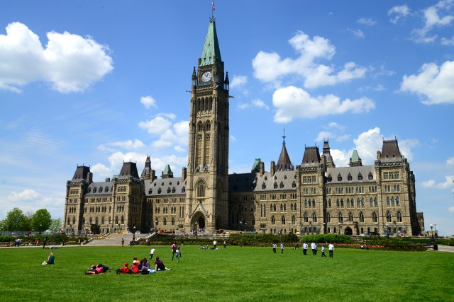 O prédio do Parlamento canadense de Ottawa.