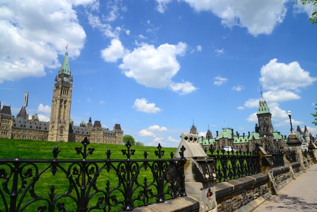 A sede do parlamento canadense em Ottawa.
