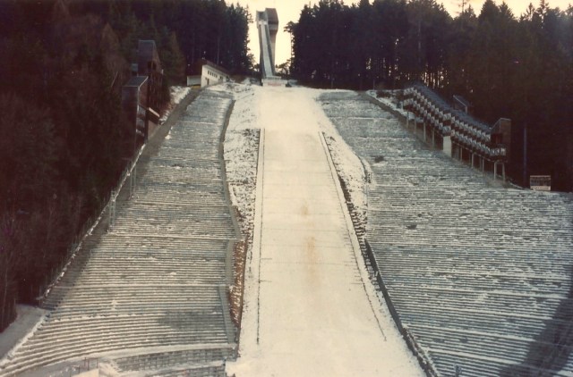 O trampolim das Olimpíadas de inverno de Innsbruck.