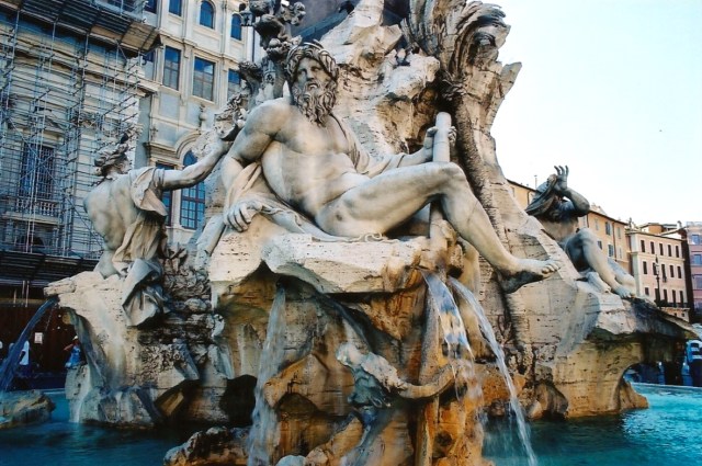 Detalhe da Fontana dei Quattro Fiume