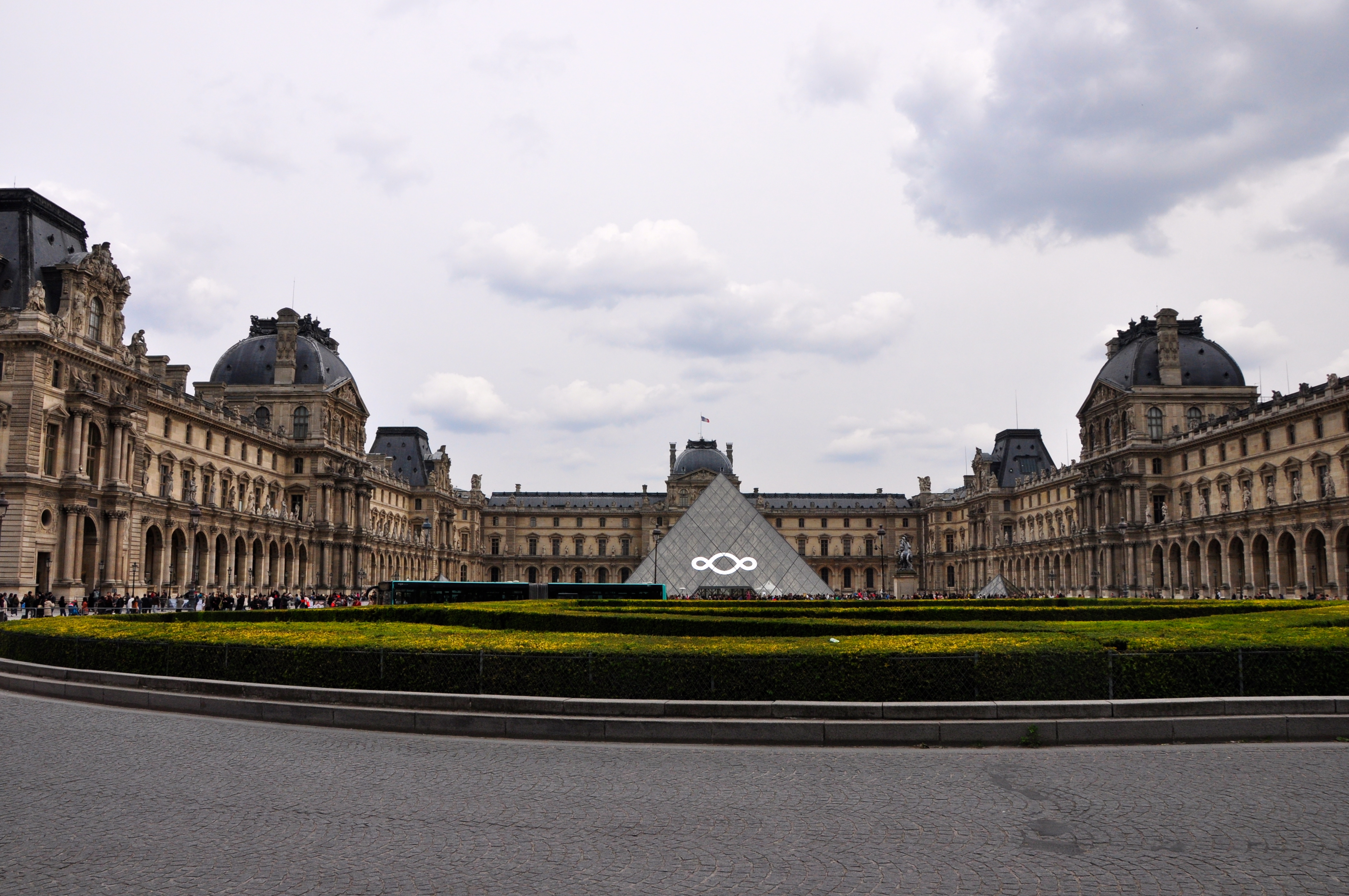 Chegando ao Museu do Louvre