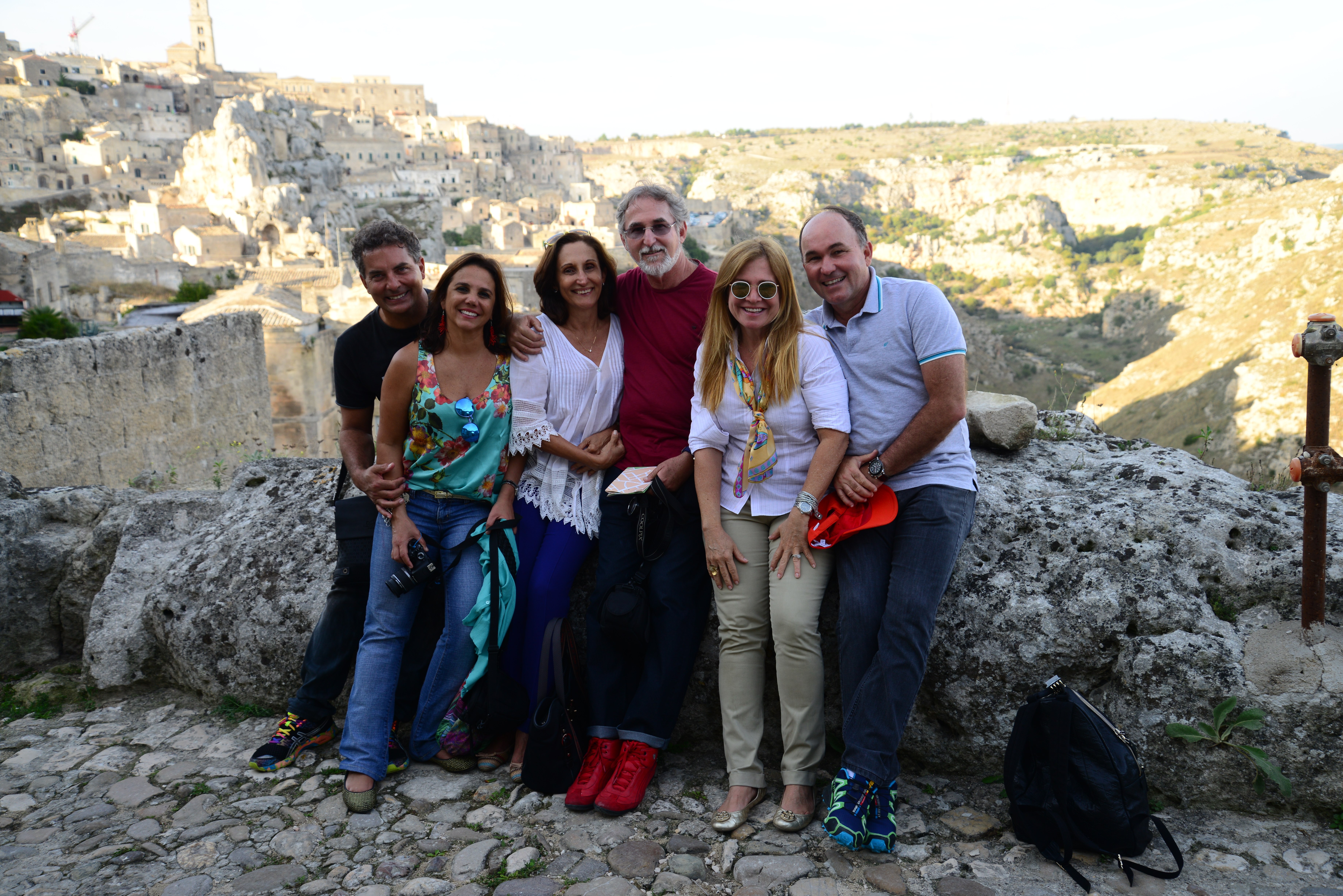 O grupo da viagem em Matera na Basilicata