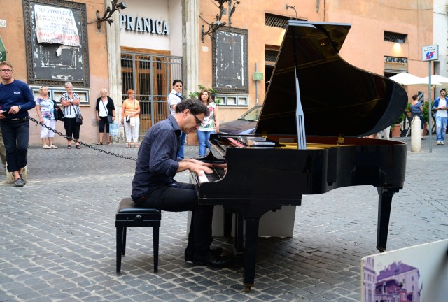Artista de rua em Roma.