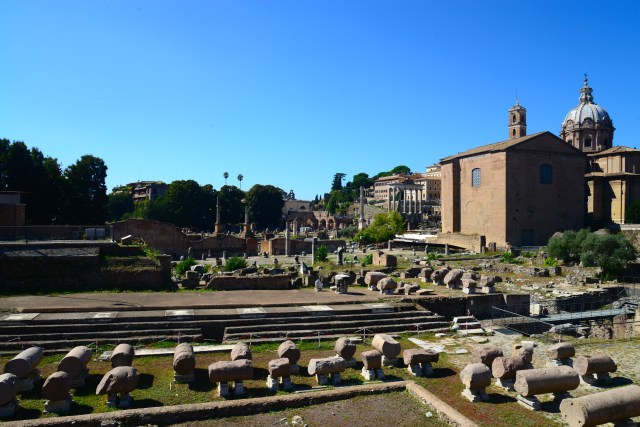 As ruínas do Fórum Romano