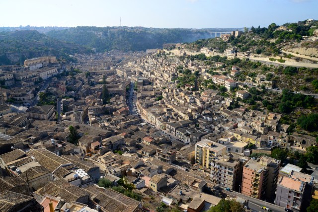 A vista do mirante de Modica