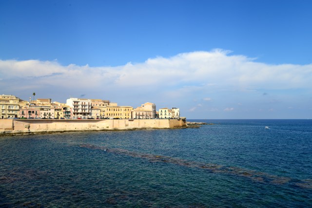 A ponta da ilha de Ortigia.