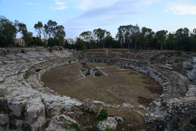 O anfiteatro Romano de Siracusa.