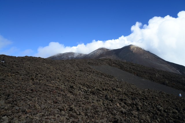 A vegetação vai desaparecendo à medida em que vamos subindo a montanha.