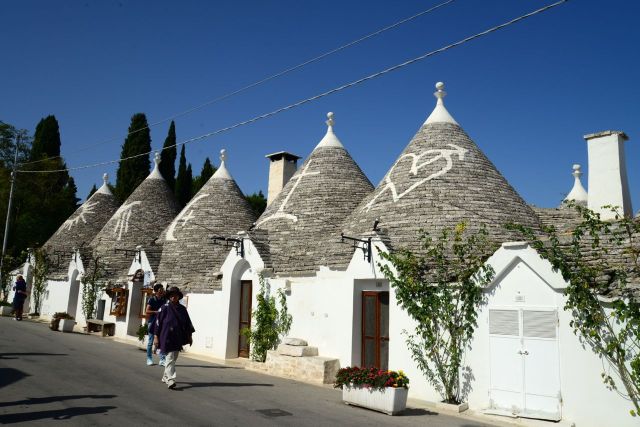 As casas Trulli de Alberobello.