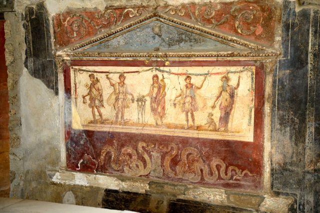 Afrescos muito bem preservados em Pompéia