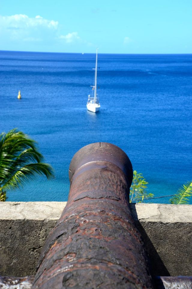 Sentinela avançada em Saint Pierre na Martinica.