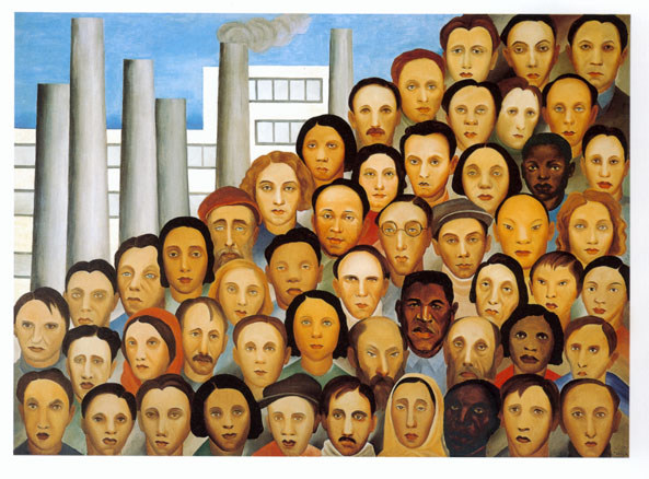 A fantástica tela "Operários", de Tarsila do Amaral