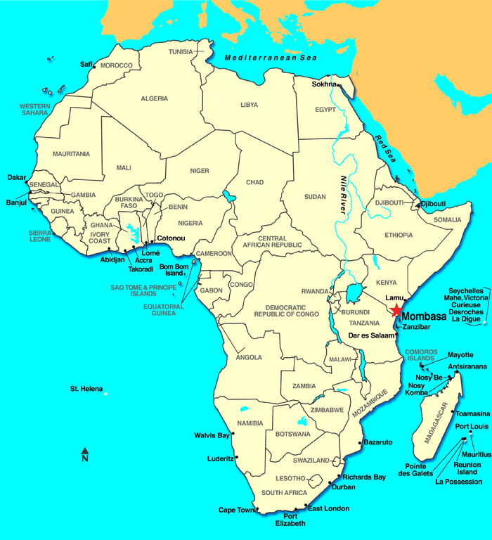 O Quênia localizado no coração da África
