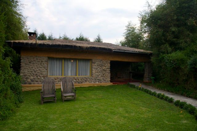 Os amplos apartamentos do Gorillas Mountain View Lodge