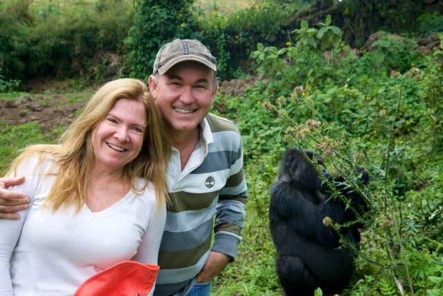 Foi muito bom estar lado a lado com os gorilas.