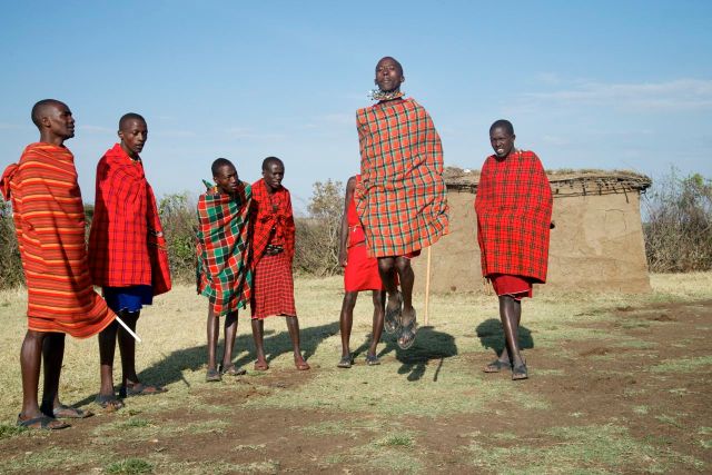 As danças Masai.