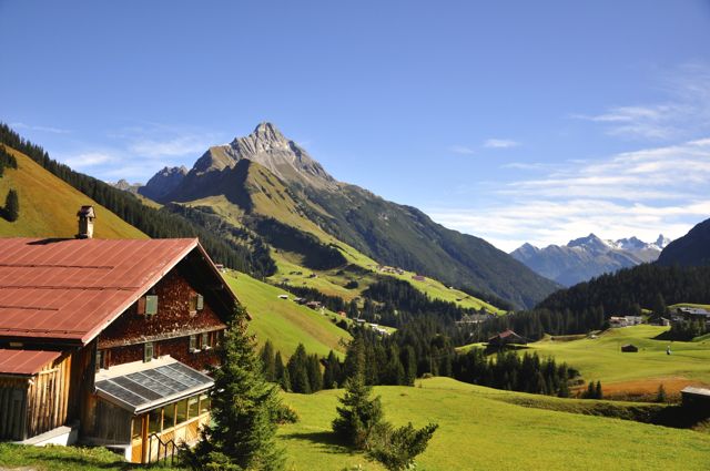 Paisagem do Tirol na Áustria.