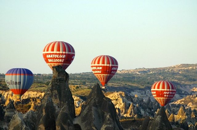 A paisagem lunar da Capadócia.