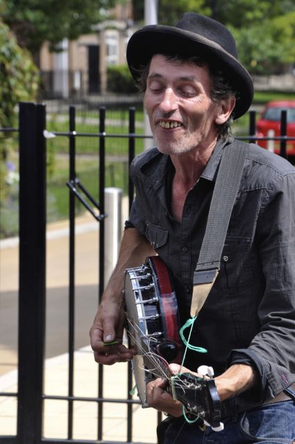 Artista de rua em Londres.