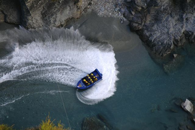 O Jet Boat no Rio Shotover