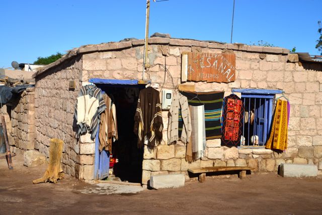 Loja de artesanato no Povoado Toconao.